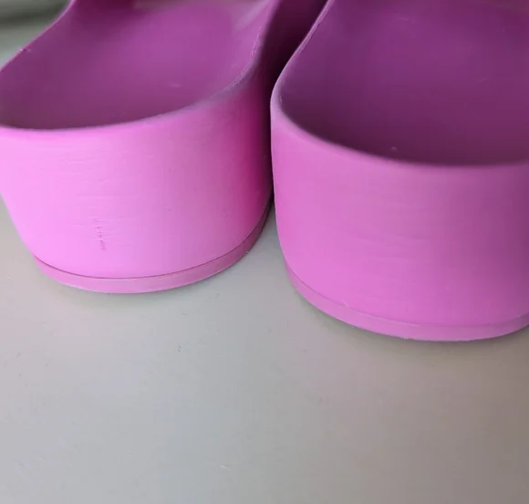 Balenciaga Pink Chunky Rubber Slides - Picture 6 of 9